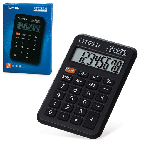 Калькулятор CITIZEN  карманный LC 210N - канцтовары в Минске
