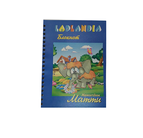 Блокнот-тетрадь 40л А5 клетка на гребне Мамонтенок LAPLANDIA - канцтовары в Минске