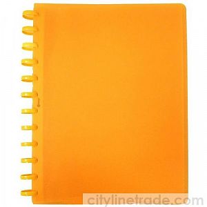 Папка  50 съемных файлов на кольцах Chianyi, оранжевая