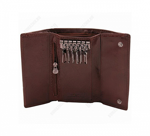 Ключница-портмоне COSSET коричневый - кожаные изделия в Минске