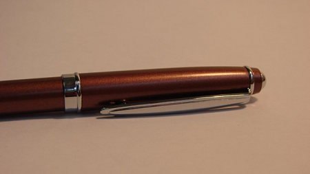 Ручка шариковая Pen Pro коричневый металлик/серебро