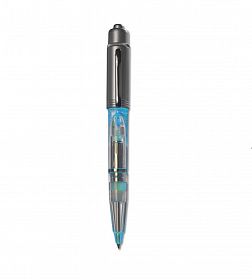 Ручка шариковая  "Vojager" серебро/синий фонарик