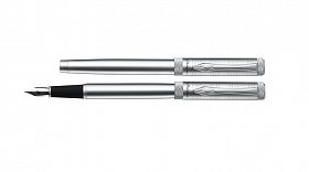 Ручка перьевая "Platignum"№1 мат/серебр в футляре сменный катридж 50085