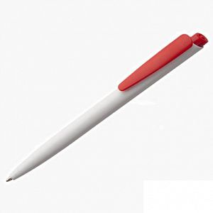 Ручка шариковая "Dart" автомат., белый корпус красный клип