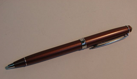 Ручка шариковая Pen Pro коричневый металлик/серебро